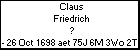Claus Friedrich